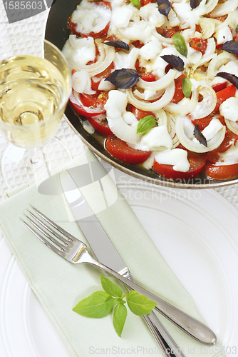 Image of tomato and mozzarella salad