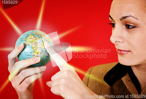 Image of Globe in a girl's hands