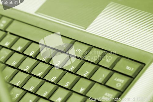 Image of Modern and stylish laptop. 