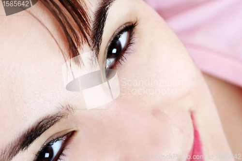 Image of Beautiful young woman face. 