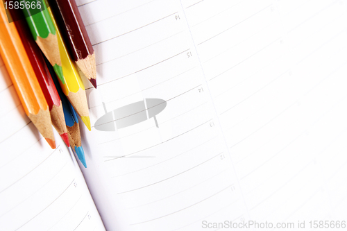 Image of Color pencil and agenda