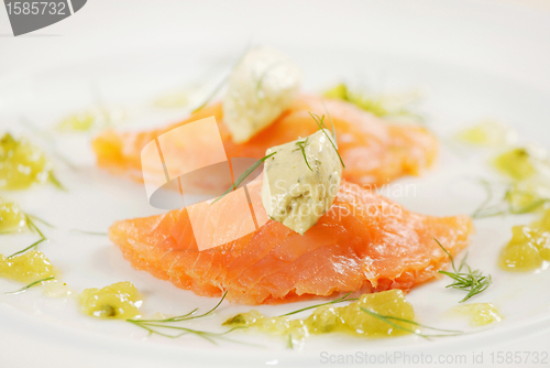 Image of salmon ravioli