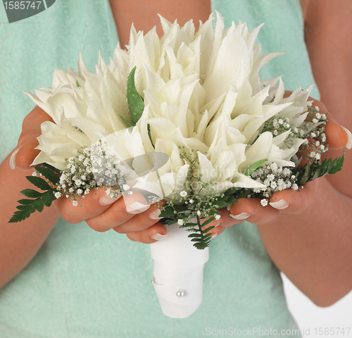 Image of bouquet of white tulips