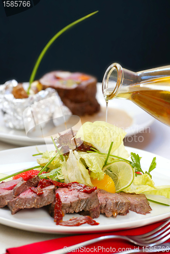 Image of steak and salad