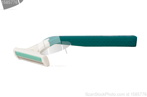 Image of Green disposable razor