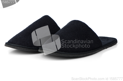 Image of A pair of black slippers