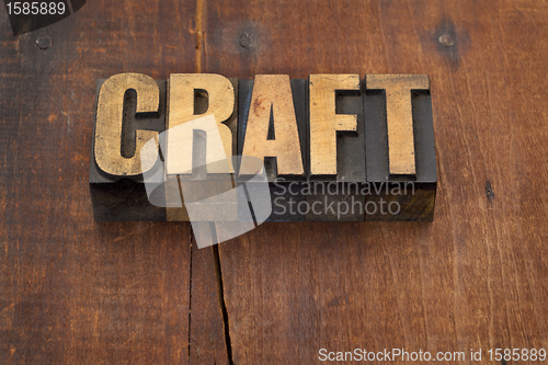 Image of craft word in wood type