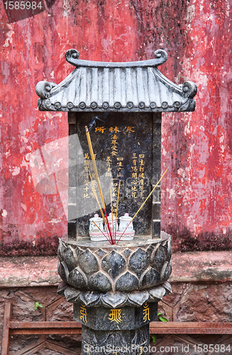 Image of small buddhist shrine in vietnam