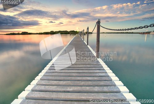 Image of pontoon jetty across the water