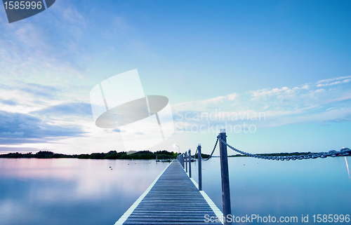 Image of pontoon jetty across the water
