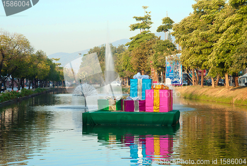 Image of christmas presents in chiang mai