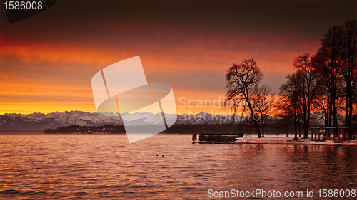 Image of Sunrise at Starnberg lake