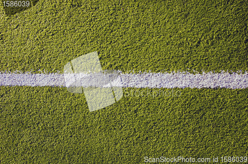 Image of Synthetic sport pitch white mark background 