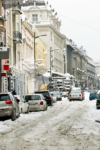 Image of Winter Belgrade street