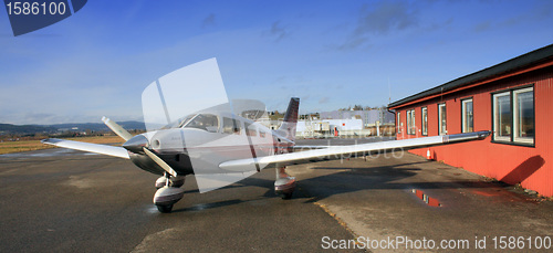 Image of Small plane before take off
