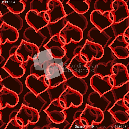 Image of two heart seamless background pattern