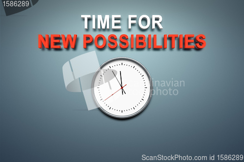 Image of Time for new possibilities at the wall