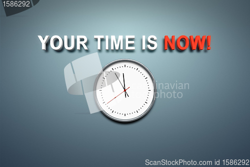 Image of your time is now at the wall