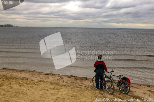 Image of Boys with bicycles