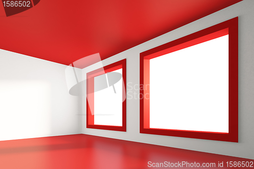 Image of Empty Red Room