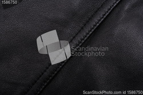 Image of Black leather texture