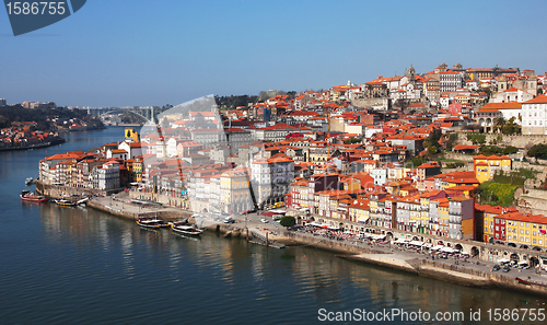 Image of Portugal. Porto city. View of Douro river embankment