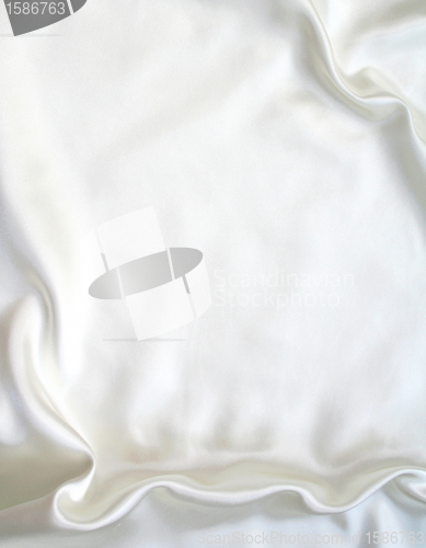 Image of Smooth elegant white silk as wedding background