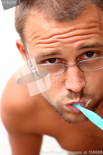 Image of Man and Toothbrush