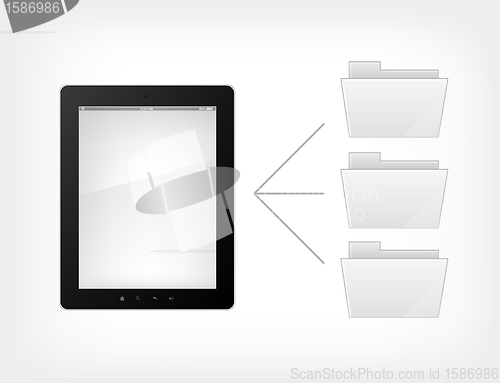 Image of Document Concept. Tablet PC