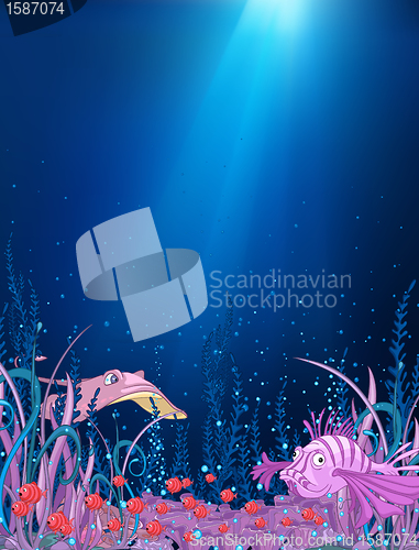 Image of Ocean Underwater Cartoon