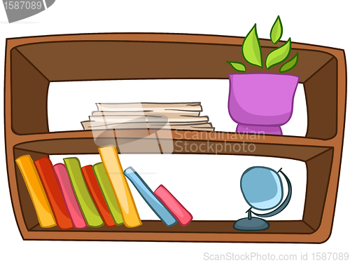 Image of Cartoon Home Furniture Book Shelf