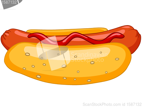 Image of Cartoon Food Hotdog