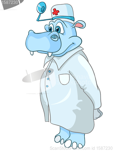 Image of Cartoon Character Hippopotamus Doctor