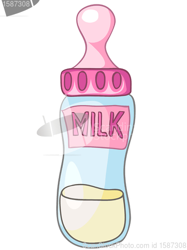 Image of Cartoon Home Kitchen Milk Bottle