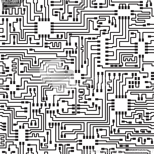 Image of Seamless hi-tech electronic pattern
