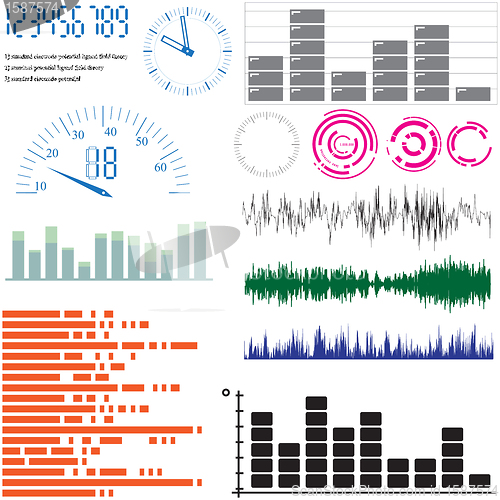 Image of Set of design elements - equalizers and scales