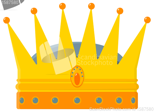 Image of Golden royal crown - illustration