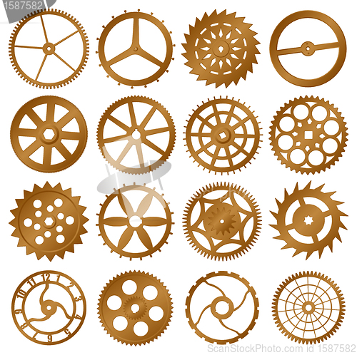 Image of Set of design elements - watch gears