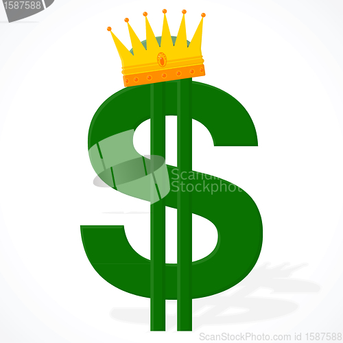 Image of Currency symbol - dollar with a royal crown