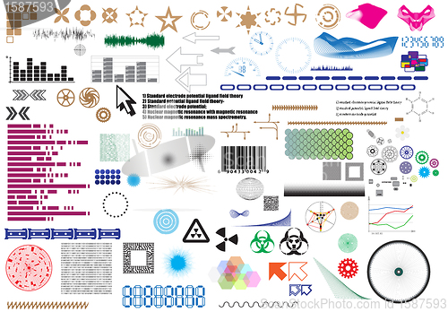 Image of Set of different elements for design