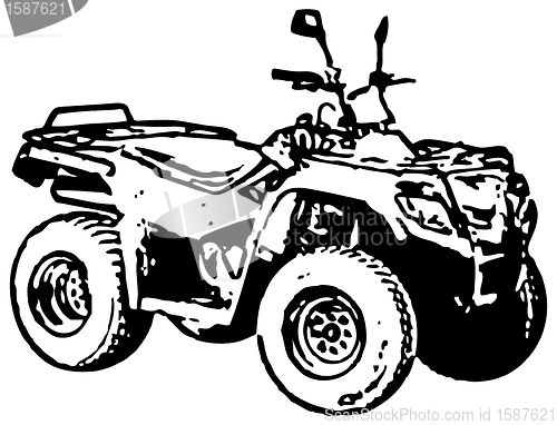 Image of Four-wheel motorbike ATV