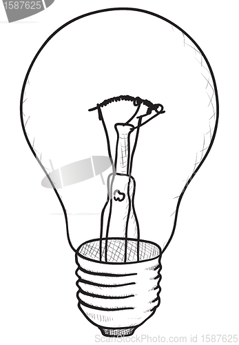 Image of Simple sketch - light bulb