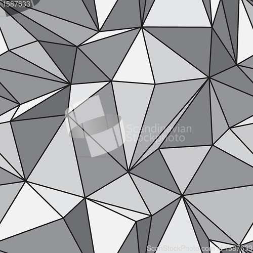 Image of Seamless texture - gray polyhedra