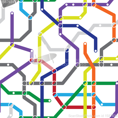 Image of Abstract seamless pattern - metro scheme