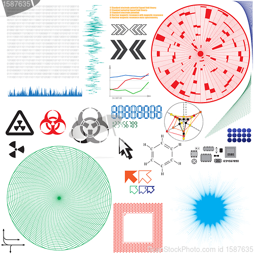 Image of Set of elements for electronics design