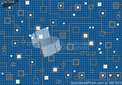 Image of Hi-tech background. Theme of nanotechnology.