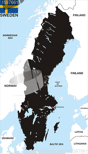Image of sweden political map