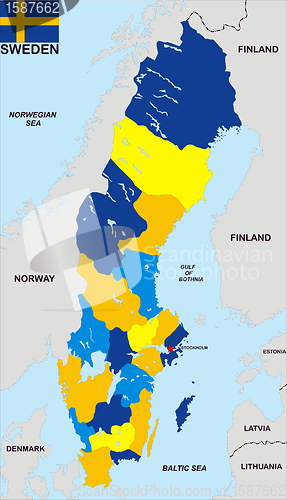 Image of sweden political map