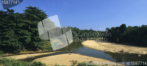 Image of River in center of  Sri Lanka