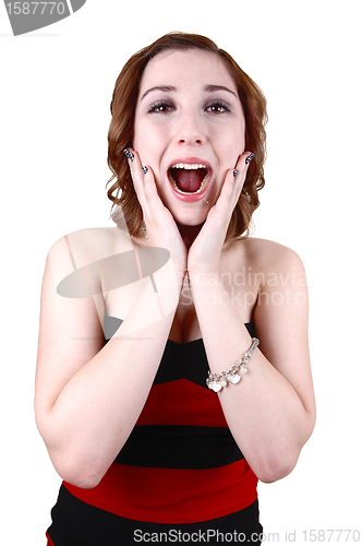 Image of Screaming young girl.